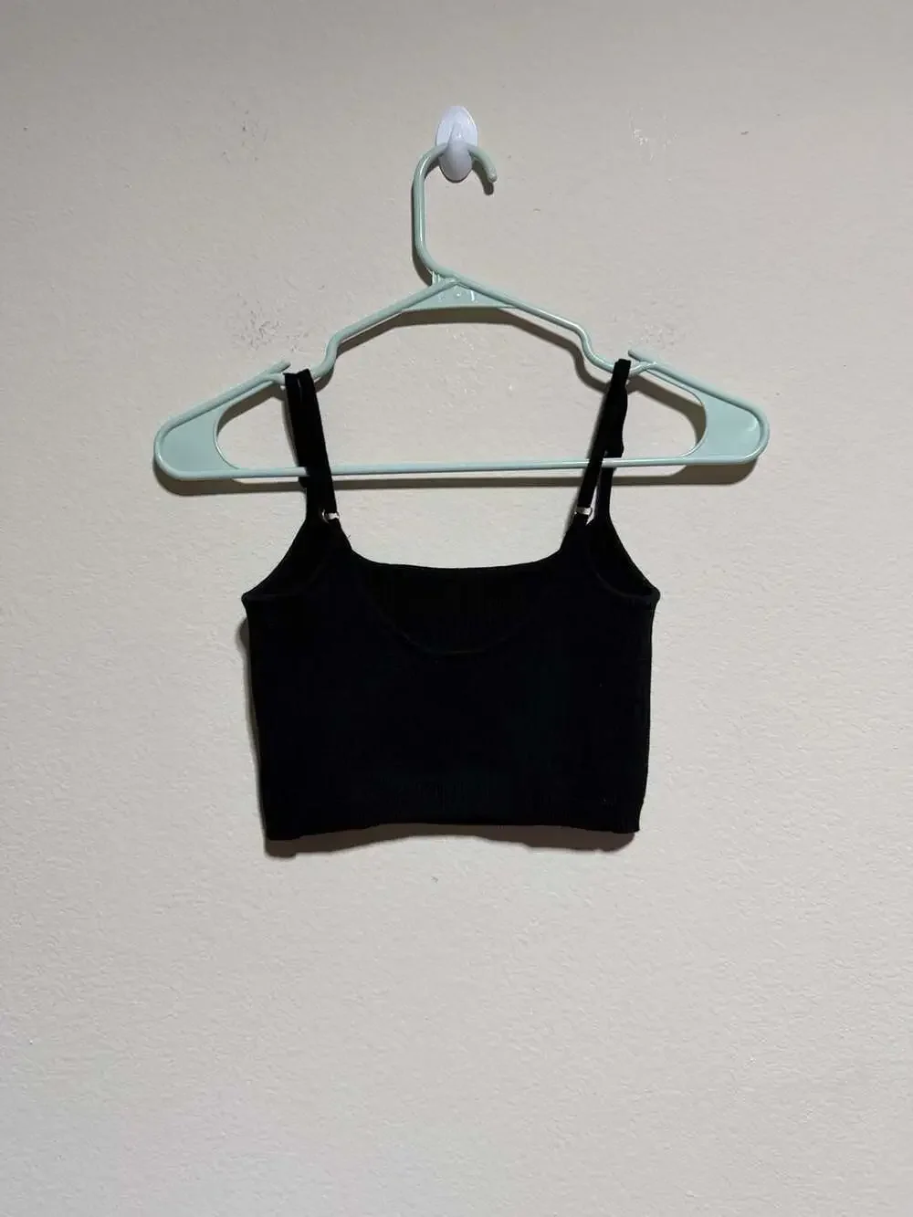 Intimately Free People Black Ribbed Seamless Crop Tank Top Size XS